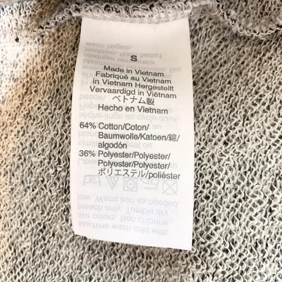 J. Crew Gray Sweater Women’s Size Small Long Sleeve Belted Cotton Top Mercantile - Picture 6 of 9